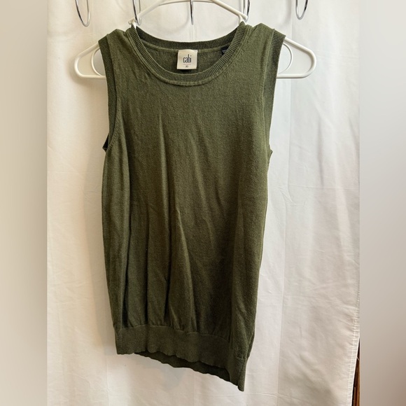CAbi Olive Knit Sweater and Tank Top Set Size XS - Picture 7 of 8